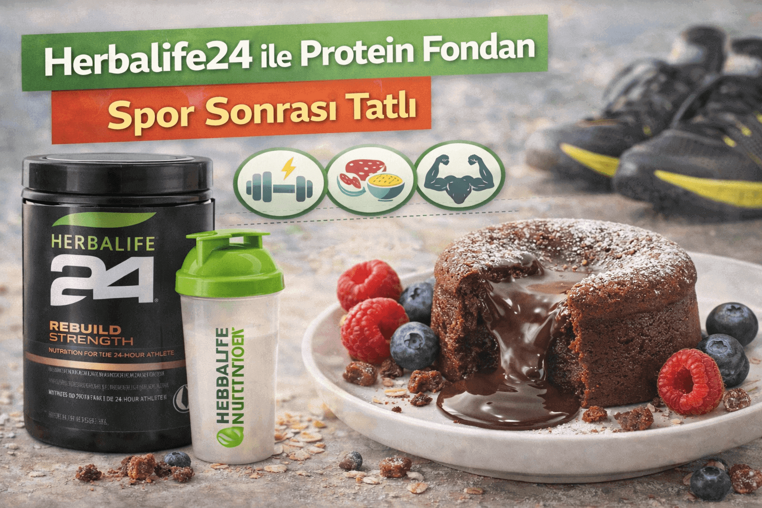 Herbalife24 ile Protein Fondan Spor Sonrası Tatlı
