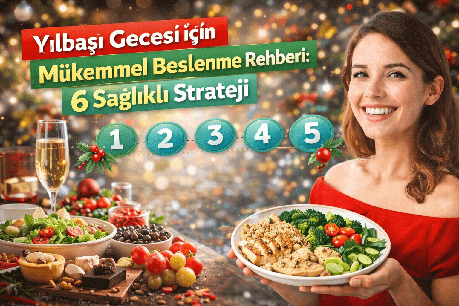Yılbaşı Gecesi için Mükemmel Beslenme Rehberi 6 Sağlıklı Strateji