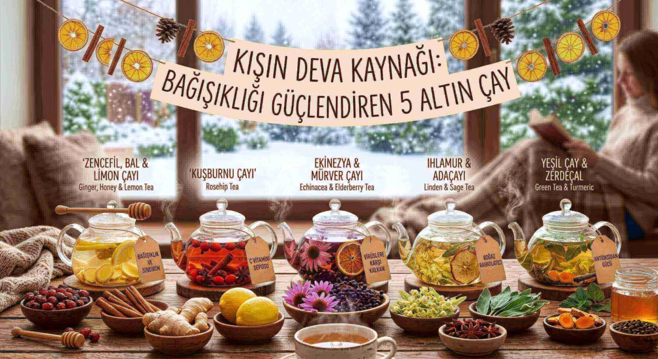Kışın deva Kaynağı Bağışıklığı Güçlendiren 5 Altın Çay