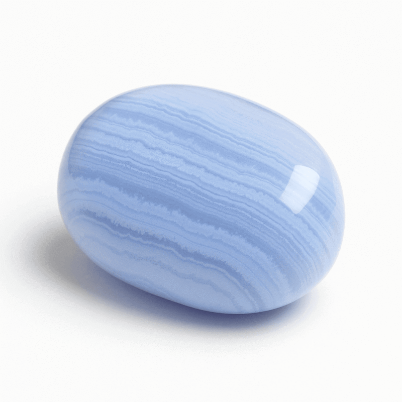 Mavi Akik (Blue Lace Agate) Sakinlik, Yumuşak Enerjisiyle deva Taşı