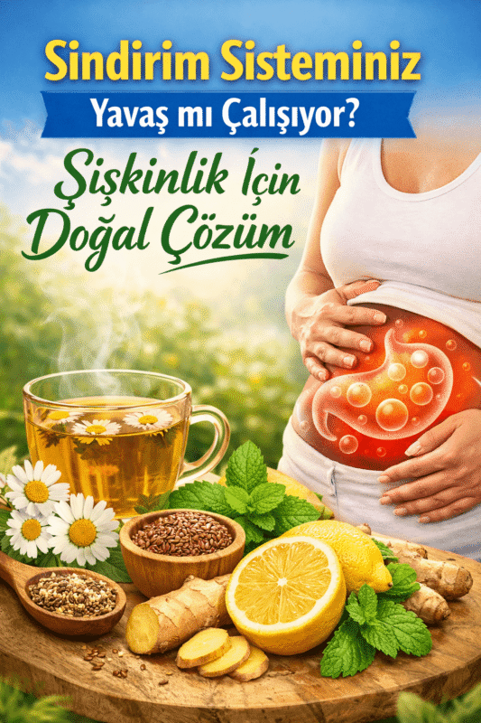 Sindirim Sisteminiz Yavaş mı Çalışıyor? Şişkinlik İçin Doğal Çözüm