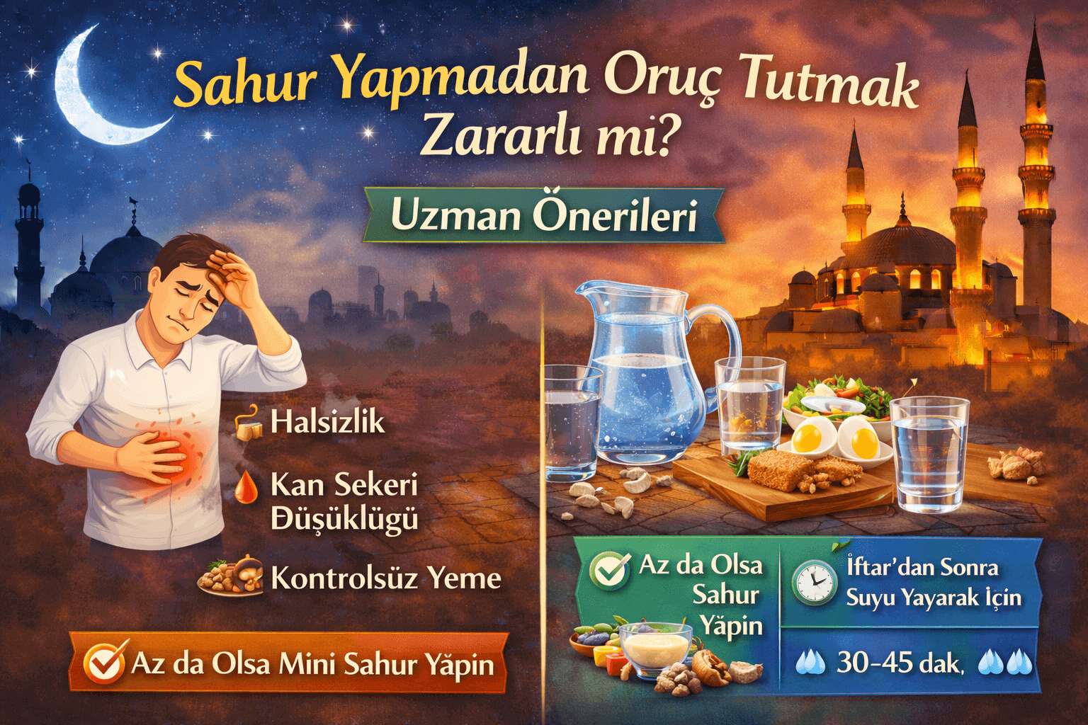Sahur Yapmadan Oruç Tutmak Zararlı mı? | Uzman Önerileri