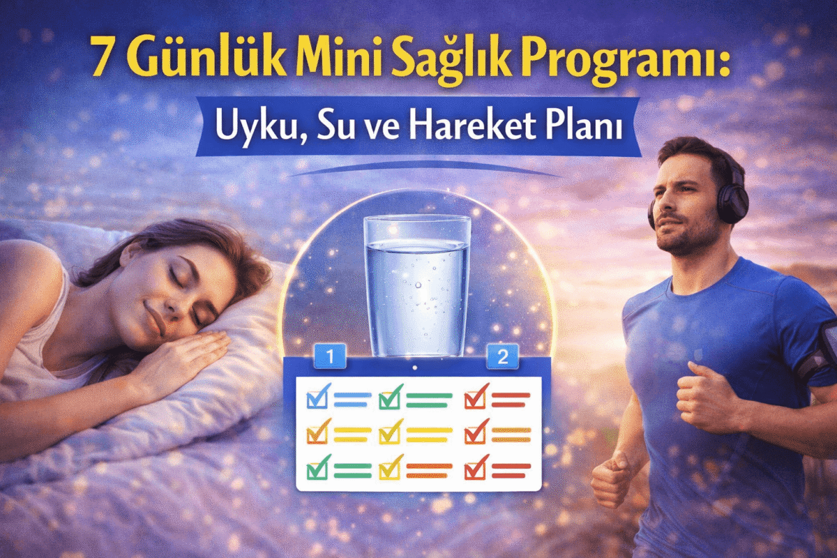 7 Günlük Mini Sağlık Programı: Uyku, Su ve Hareket Planı