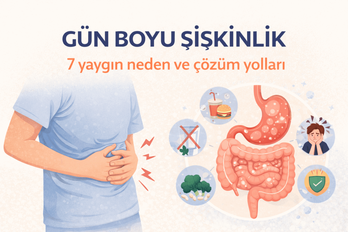 Gün Boyu Şişkinlik: 7 Yaygın Neden ve Şişkinliği Azaltmanın Yolları