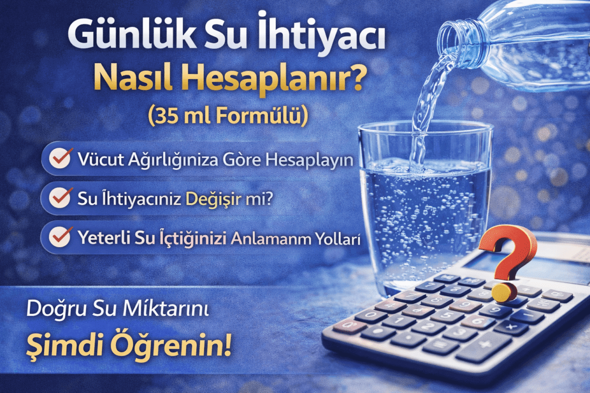 Günlük Su İhtiyacı Nasıl Hesaplanır? (35 ml Formülü Rehberi)