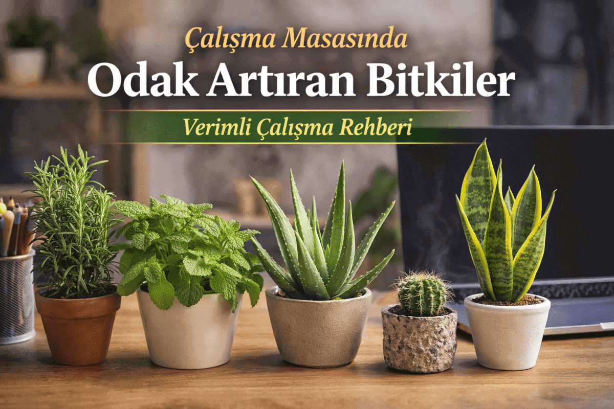 Çalışma Masasında Odak Artıran Bitkiler | Verimli Çalışma Rehberi